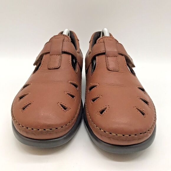 SAS Roamer Easy Strap Mary Jane Shoes Women's 8.5N Brown Leather Tripad Comfort - Picture 2 of 11